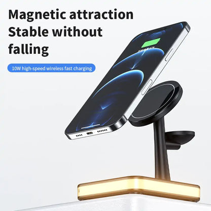 4-in-1 MagSafe Charger Stand - Fast Charging Station for iPhone, AirPods, and Apple Watch - Adjustable and UK Quality