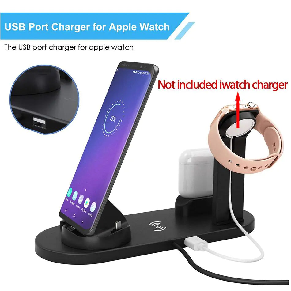 100W Wireless Charger Stand Pad - High-Speed Charging for Multiple Devices - UK Quality