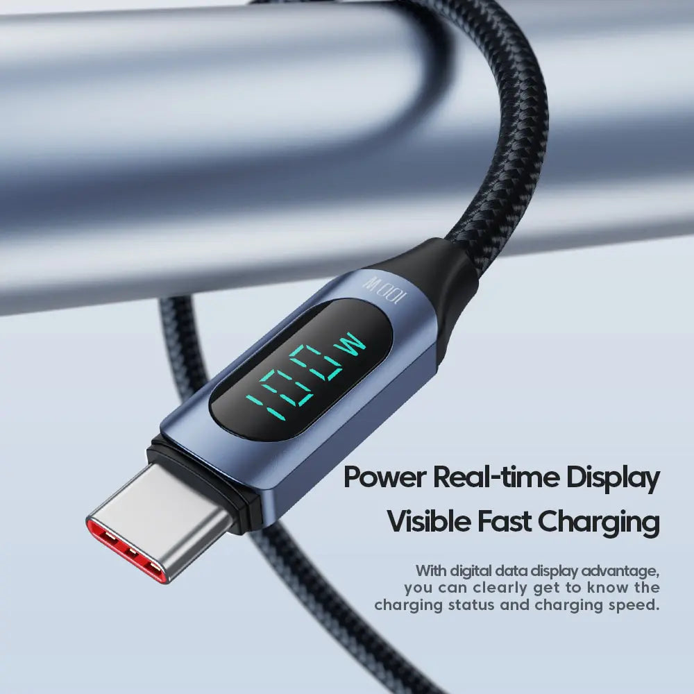 Gadget Kingdom™ 100W PD Fast Charging Cable - High-Speed USB-C to USB-C Cable for Fast Charging and Data Transfer - UK Quality