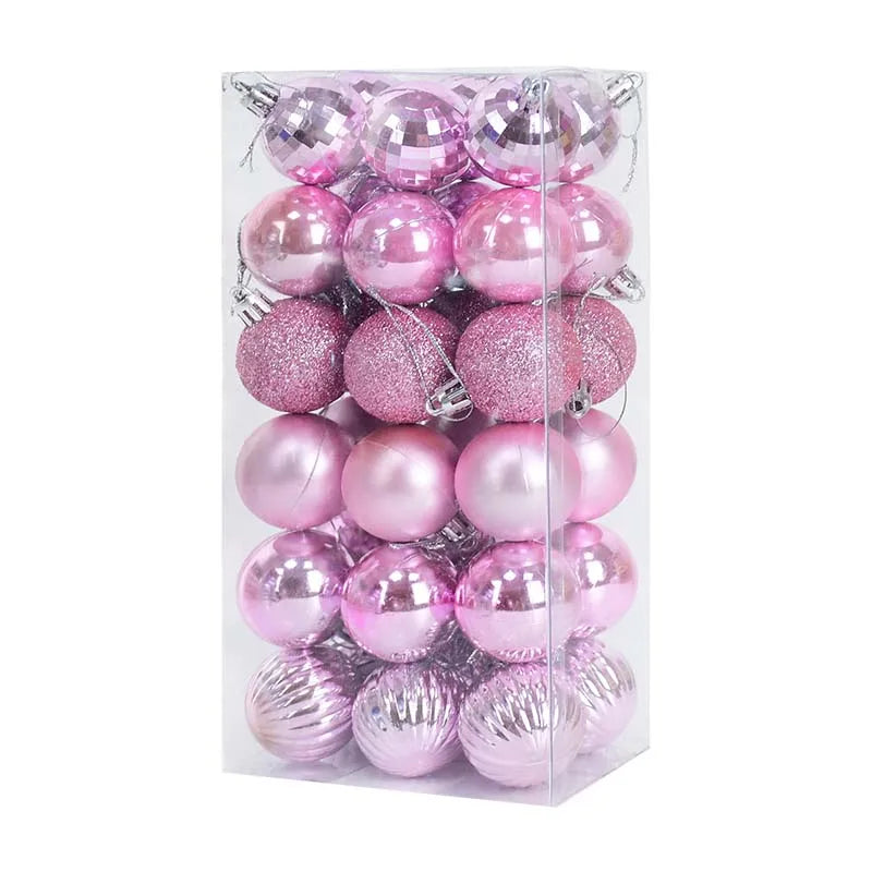 1 Box of Christmas Balls – Hanging Tree Ornaments for Home & Party Décor – 2024 New Year Gift