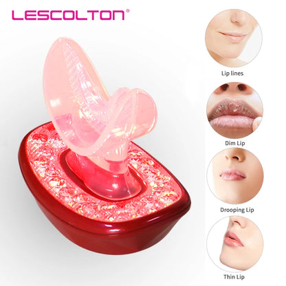 Electric Lip Plumper Device LED light therapy Automatic Lip Enhancer Natural Sexy Bigger Fuller Lips Enlarger Mouth beauty tools