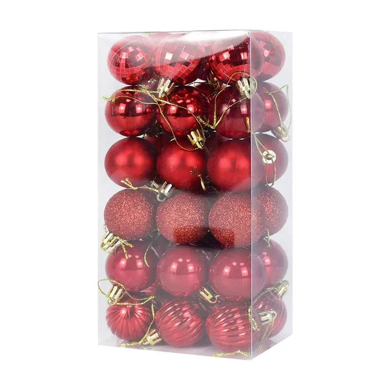 1 Box of Christmas Balls – Hanging Tree Ornaments for Home & Party Décor – 2024 New Year Gift