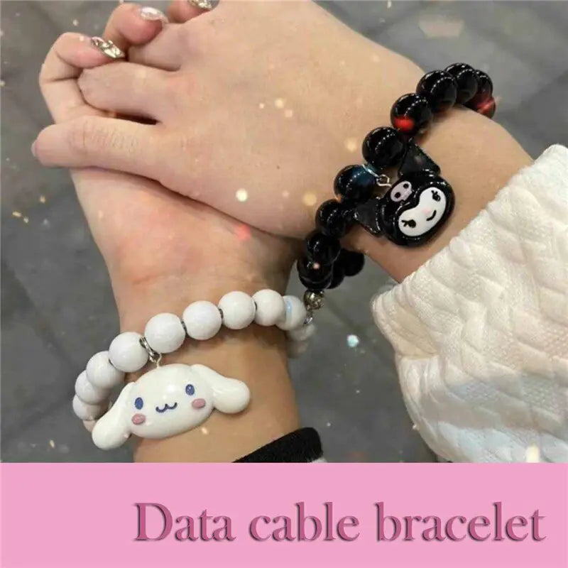 Data Line Bangle  Bracelets - Sanrio Family- Cinnamoroll -Kuromi