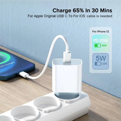 Gadget Kingdom™ 20W Fast Charger for iPhone – High-Speed Charging Adapter