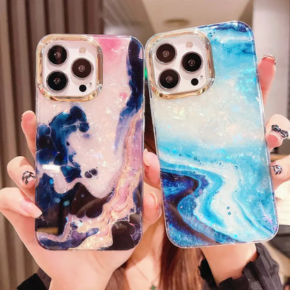 Marble Shell Pattern Phone Case For iPhones