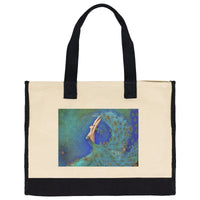 Peacock Dressed Lady Solid Tote Bag