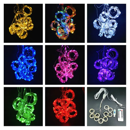 3M/4M/6M Curtain LED String Lights – Remote Control Fairy Garland Lights for Christmas, Weddings, and Home Decor