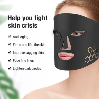 GlowUK™ Multi-Light LED Skin Rejuvenation Mask: Light Therapy for in Home Skincare