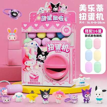 DIY Egg Twisting Machine Toy: Sanrio Blind Box Mini Claw Game Machine for Kids’ Surprises & Fun Gifts (6/12/16PCS)