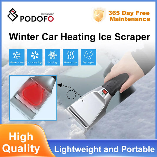 12V Heated Snow Scraper – Winter Car Heating Ice Removal Tool for Effortless Snow and Ice Clearing