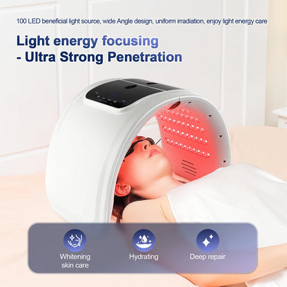 GlowUK™ 7-Color LED Photon Machine & Nano Spray Facial Device – Skin Rejuvenation and Hydration