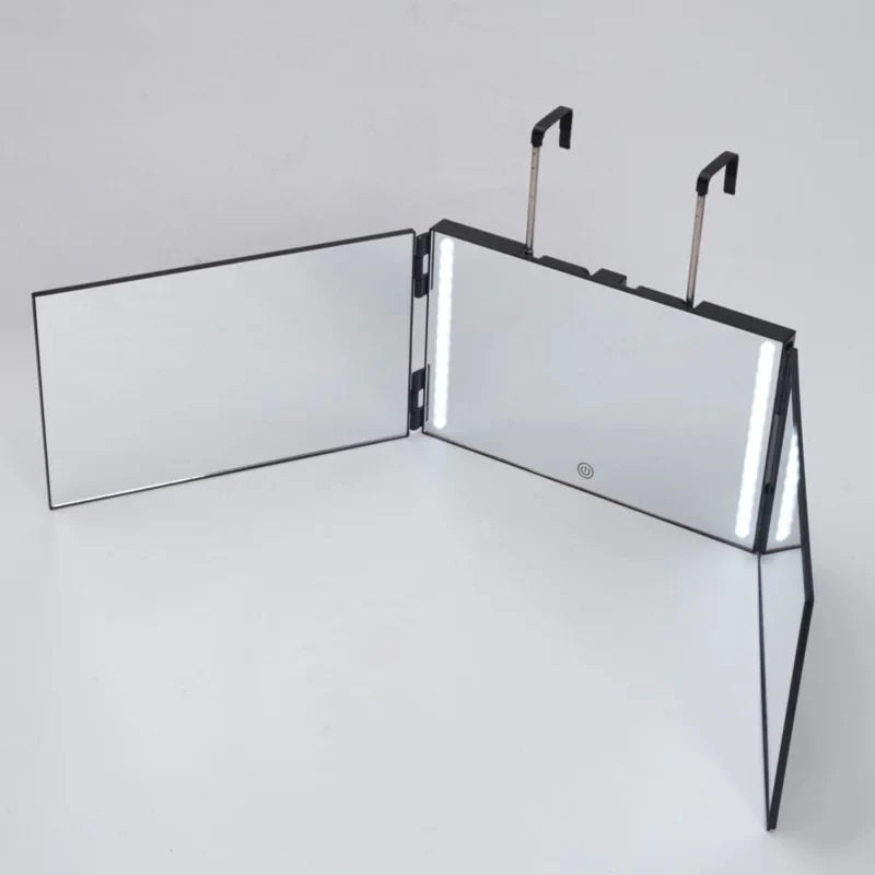 GlowUK™ 3-Way Trifold Mirror with LED Light