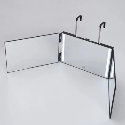 GlowUK™ 3-Way Trifold Mirror with LED Light