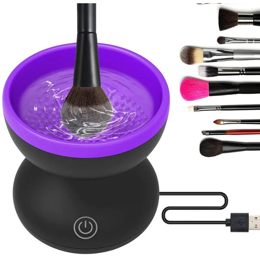 GlowUK™ Portable Electric Eye Shadow Brush Cleaner – Fast & Portable Brush Care