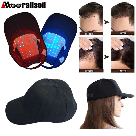 LED Red Light Infrared Hair Cap  Scalp Care Hat With Red And Blue Light 660nm 850nm