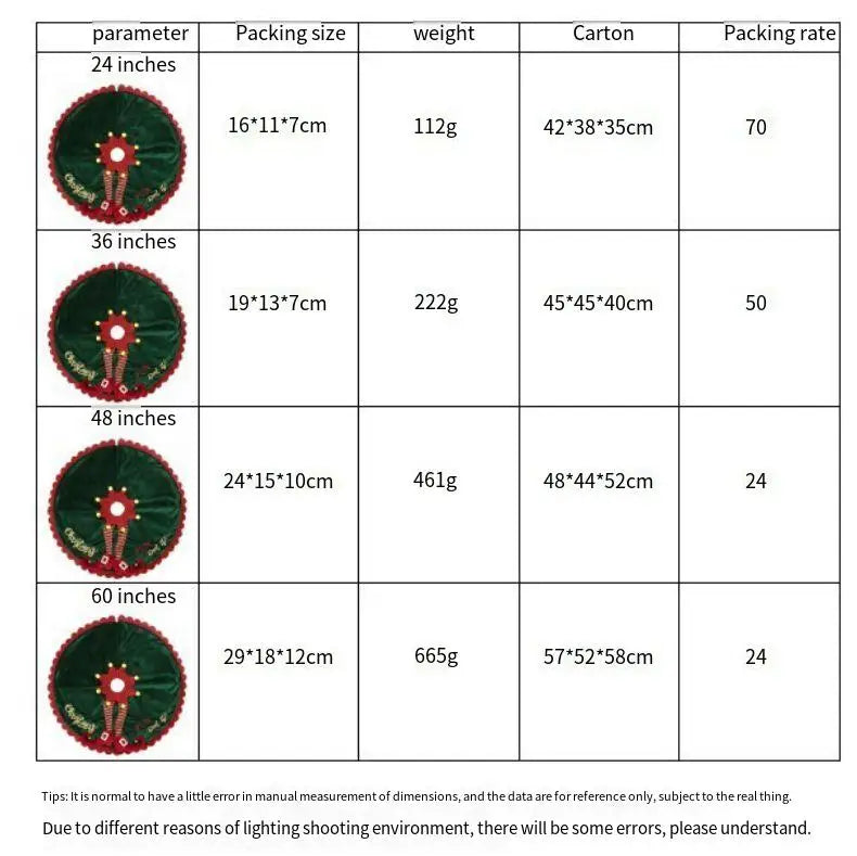 Christmas Tree Decorations Christmas Tree Skirt Red and Green Elf Tree Skirt Elf Tree Apron Decoration Elf Legs Tree Skirt