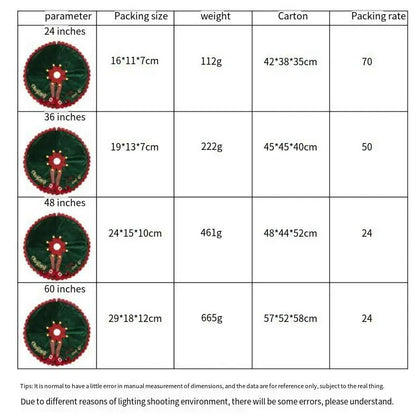 Christmas Tree Decorations Christmas Tree Skirt Red and Green Elf Tree Skirt Elf Tree Apron Decoration Elf Legs Tree Skirt