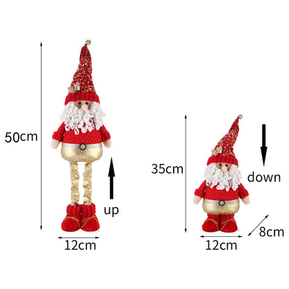 Telescopic Christmas Dolls Set: Santa Claus, Reindeer & Snowman for Merry Home Decor 2024