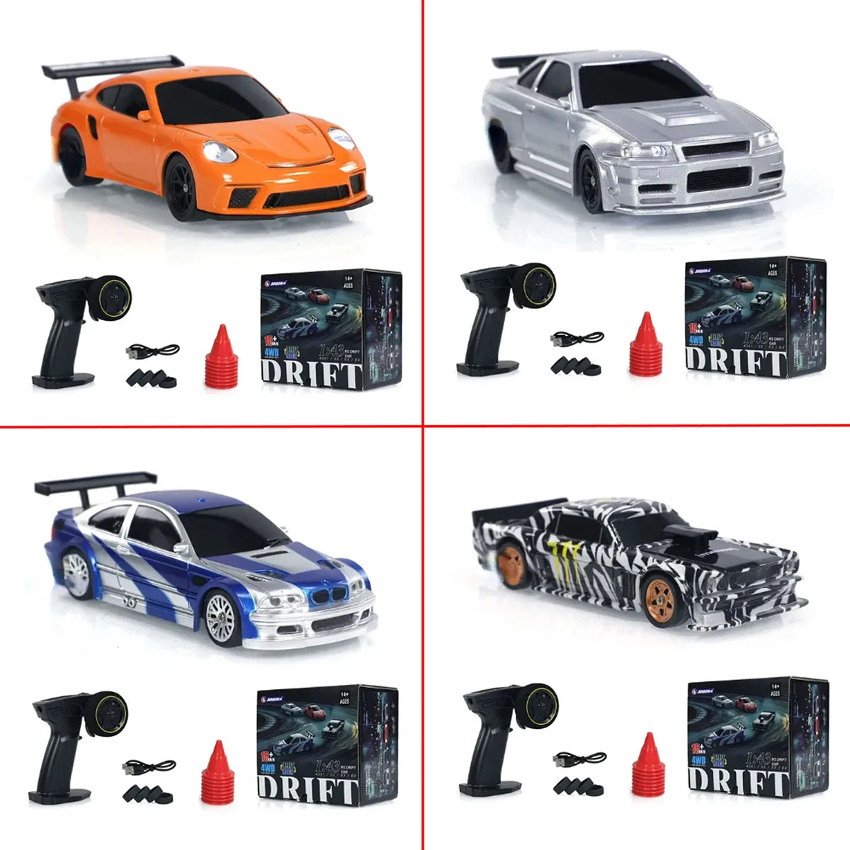 2.4G RC Drift Car 1:43 Scale – 4WD High-Speed Remote Control Racing Car for Kids & Adults