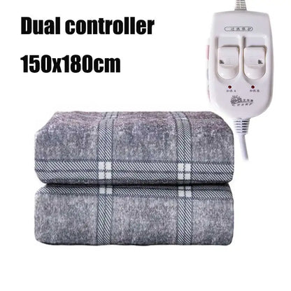 UK Smart Electric Heated Blanket: Winter Heating Blanket with Adjustable Temperature & Timer, Heated Carpet Mat