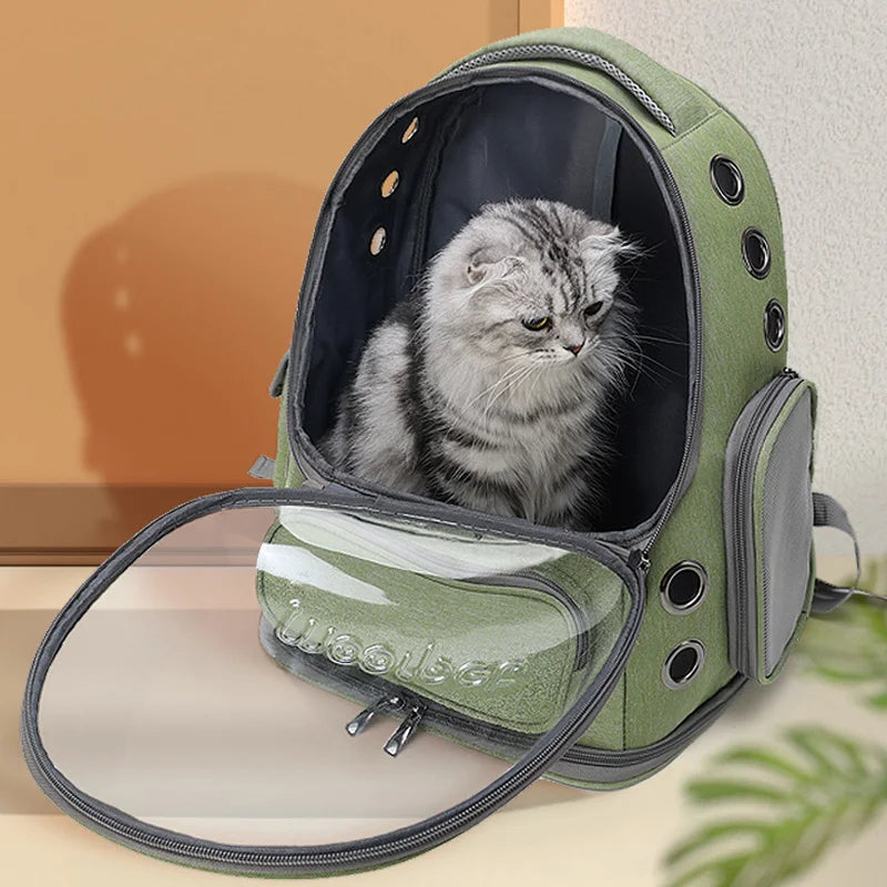 Transparent Pet Carrier Backpack – Breathable Travel Bag for Cats & Small Dogs, Outdoor Portable Pet Supplies