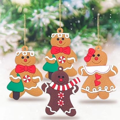 Classic Christmas Gingerbread Man Pendant – Hanging Christmas Tree Ornament, Festive Décor for Home, Holiday Gift