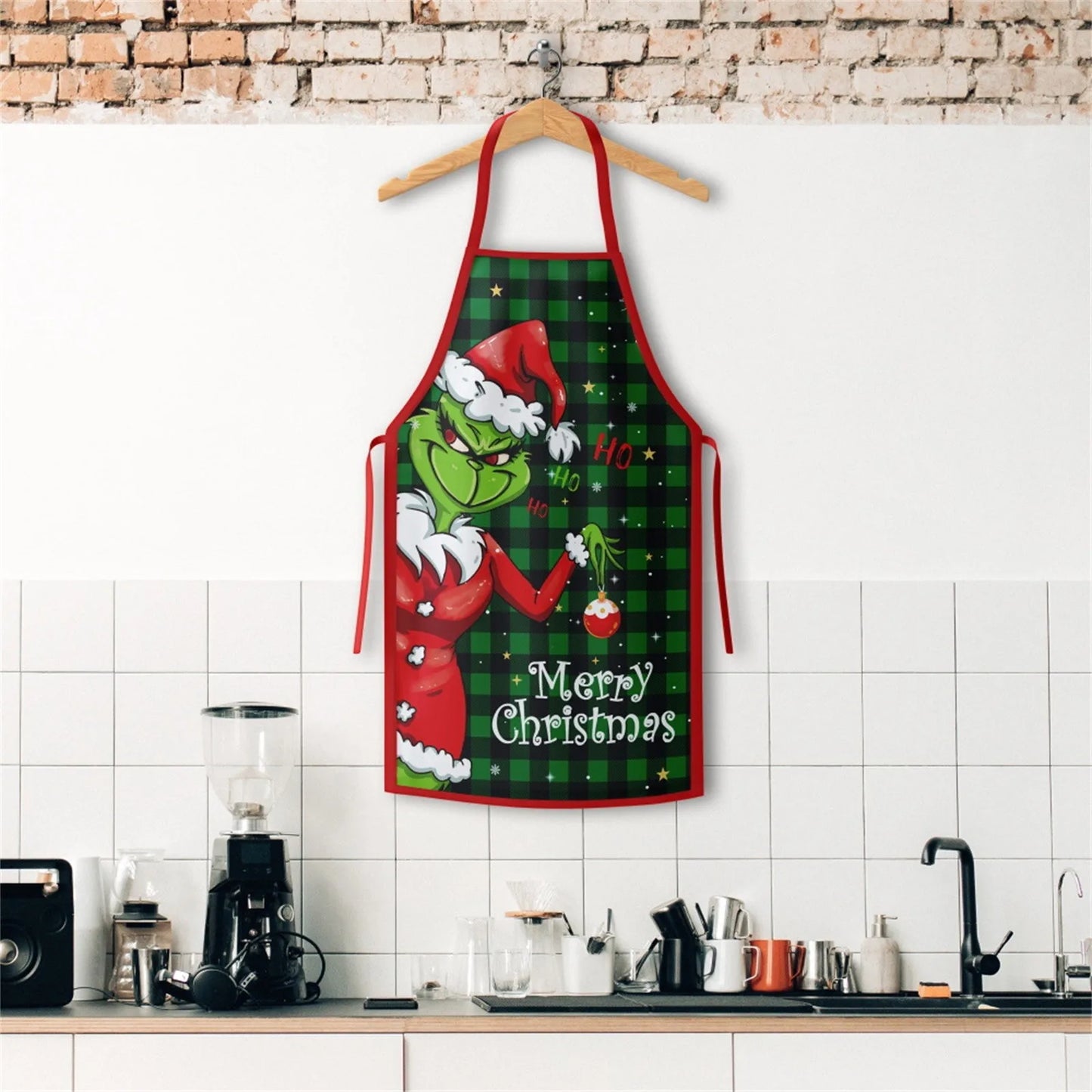 Christmas Aprons for Adults: Thickened Holiday Kitchen Apron for Family Parties & Home Decoration