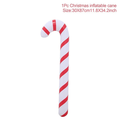 Inflatable Christmas Candy Cane Stick Balloons – Fun Merry Christmas Decorations for Home & New Year 2025