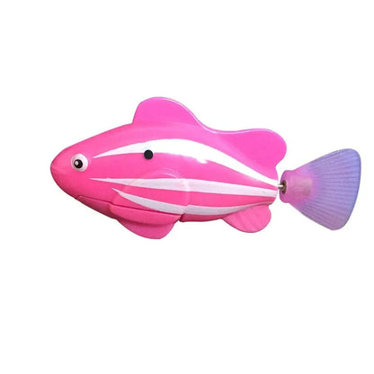 LED Interactive Swimming Robot Fish Toy for Cats: Glowing Electric Fish to Stimulate Pet Hunting Instincts