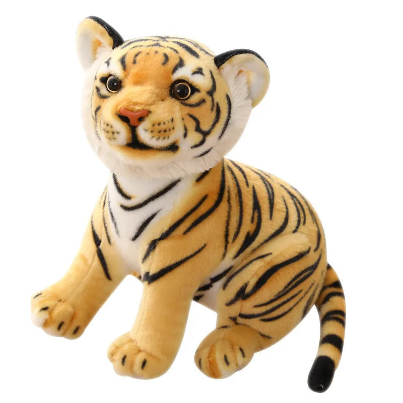 23cm Plush Baby Tiger Toy: Soft Stuffed Wild Animal Pillow Doll – Perfect Kids’ Birthday Gift