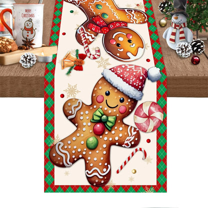 Christmas Gingerbread Man Table Flags & Candy Cane Winter Kitchen Decorations – Perfect for Holiday Parties & Home Gatherings