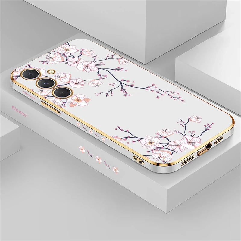 Painting Pattern Case for Samsung Galaxy A34 to A72 – Soft Silicone Flower Phone Cover