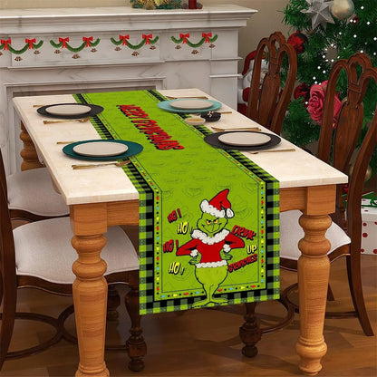 Linen Green Christmas Table Runner: Merry Holiday Tablecloth for Xmas & New Year Decorations (2025)