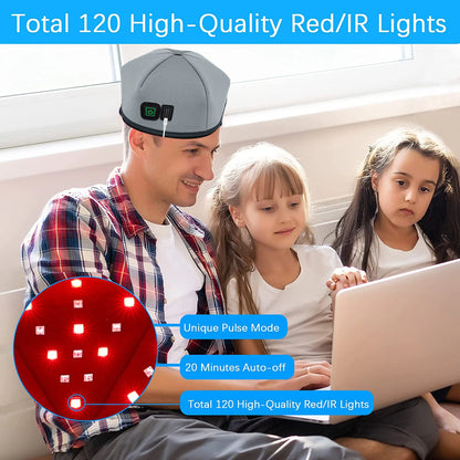 Portable Red Light Cap, Red LED Hair Growth Hat Care, Scalp Relieve Care