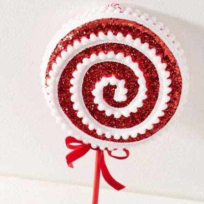 Large Christmas Candy Cane Ornaments – Red & White Lollipop Decorations for Tree, Home & Party Decor