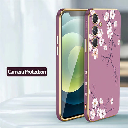 Painting Pattern Case for Samsung Galaxy A34 to A72 – Soft Silicone Flower Phone Cover