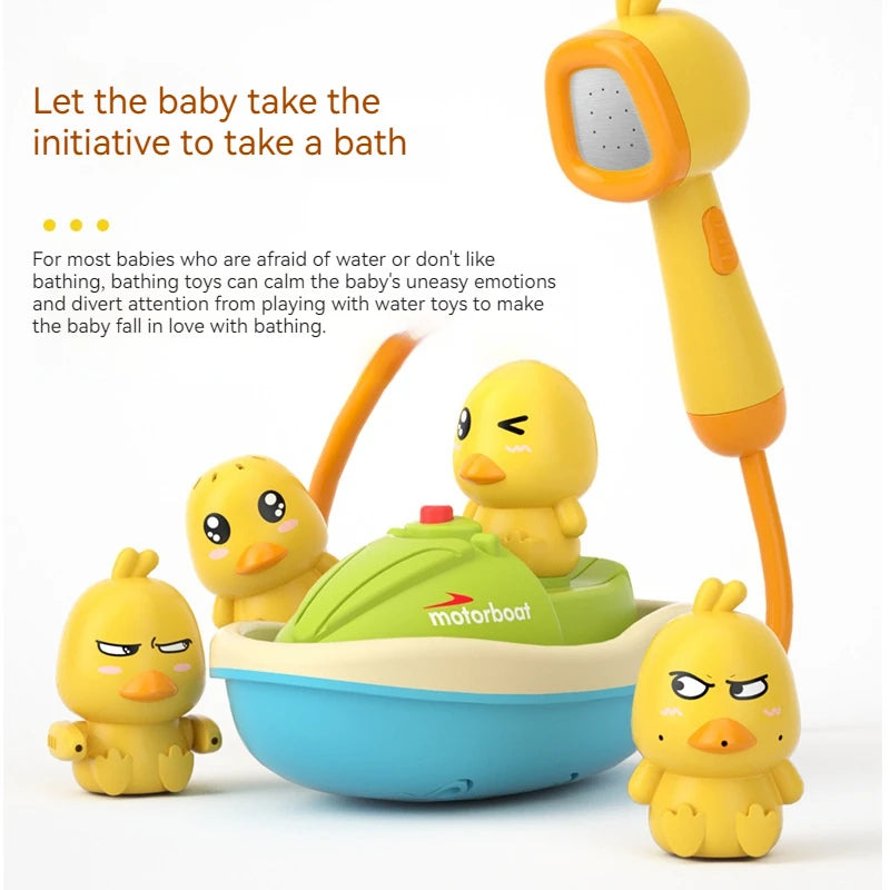 Cute Electric Duck Bath Toy: Water Spray Interactive Bathtub Fun for Kids & Babies