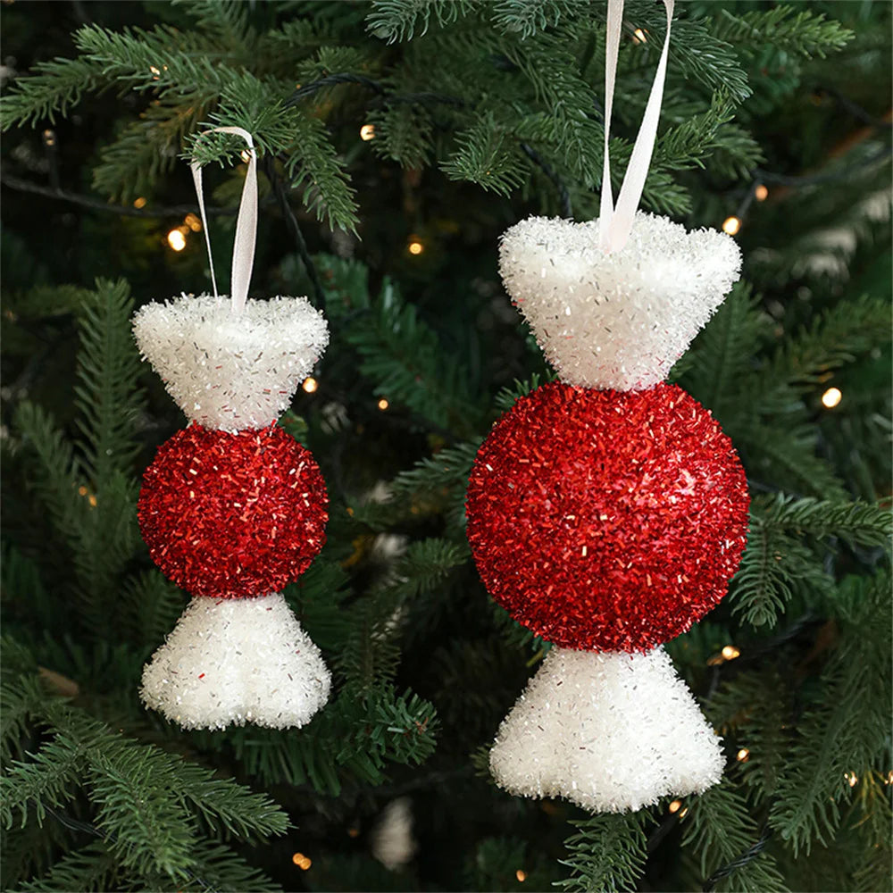 Christmas Lollipop & Candy Cane Pendant Set: Festive Hanging Ball Ornaments for Xmas Tree Décor 1