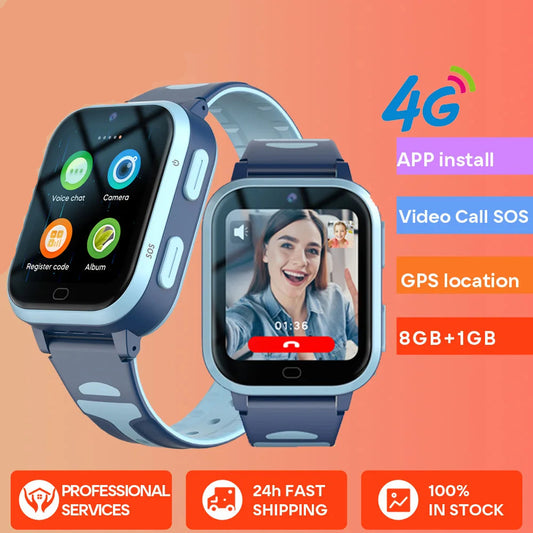 4G Kids Smart Watch ROM 8GB Video Call Phone Watch Call Back Monitor Alarm Clock Phone Android Watch Children Smartwatch.