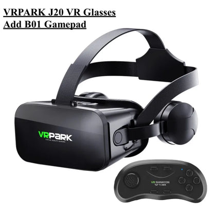 Original J20 4K Virtual Reality Glasses – 3D VR Headset for iOS & Android Phones, Google Cardboard, Max 6.7" Screen  Optimized