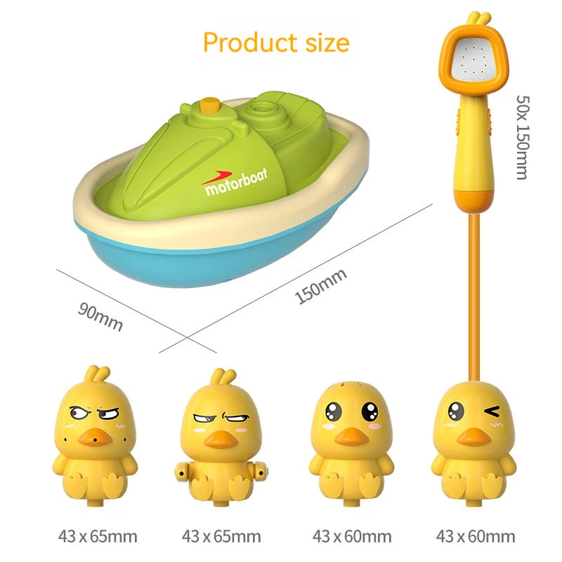 Cute Electric Duck Bath Toy: Water Spray Interactive Bathtub Fun for Kids & Babies