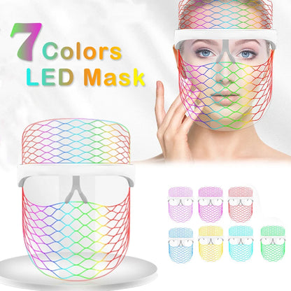 7 Colours LED Mask Red Light Therapy Wireless LED Face Light Therapy Mask For Whiten Rejuvenation Skin Tightening Anti Wrinkle