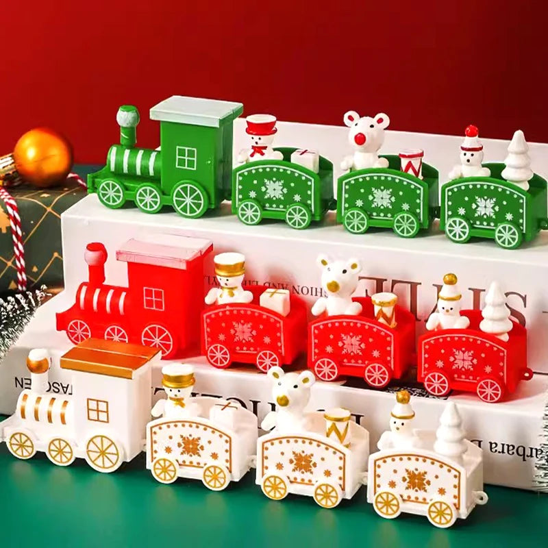 Cute Christmas Train Cake Decorations – Mini Xmas Train Ornaments & Cake Toppers for Holiday Parties, Kids’ Navidad Toys