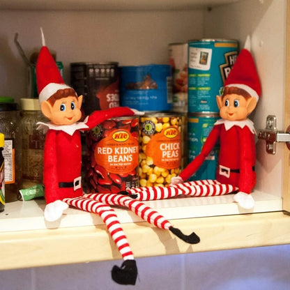 Elfie Boy & Elvie Girl Set: Fun Playful Elves Behavin' Badly, Soft Body & Vinyl Face Figures, Holiday Décor