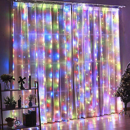 3M/4M/6M Curtain LED String Lights – Remote Control Fairy Garland Lights for Christmas, Weddings, and Home Decor