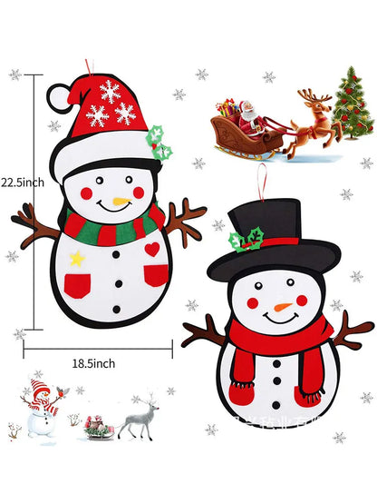 DIY Felt Christmas Snowman – Fun Holiday Home Decoration & Craft Gift for Xmas & New Year 2025