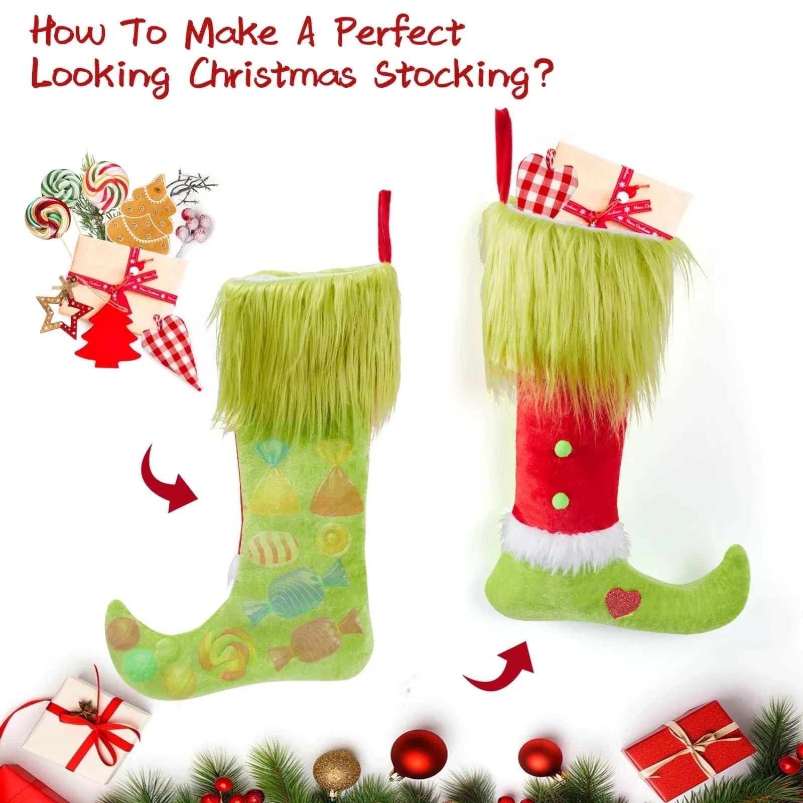 Christmas Socks Candy Bag – Holiday Gift Bag Pendant