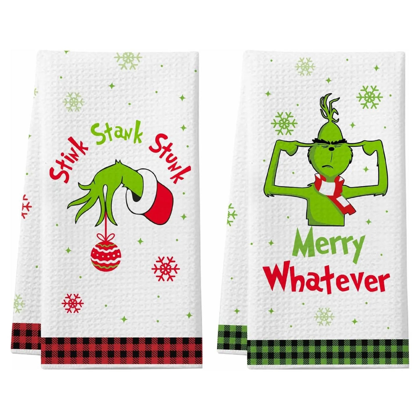 2-Piece Absorbent Kitchen Dish Towels: Ultra-Soft Hand Towels & Dishcloths for Quick Drying and Scrubbing