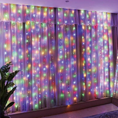 3/4/6M LED Curtain Lights Fairy Garland – 8-Mode USB Light String for Christmas, Weddings, Parties &  Home Décor