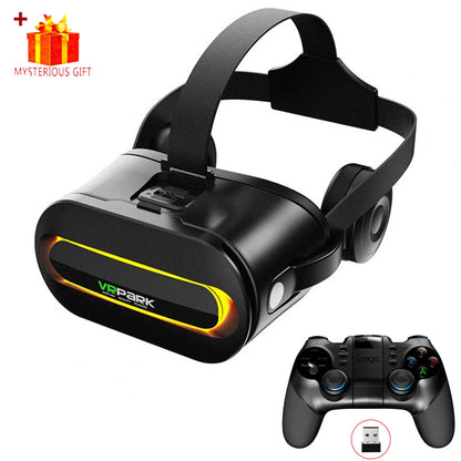 Smartphone VR Glasses Virtual Reality Headset with Bluetooth & Headphones – 3D Goggles for iPhone & Android Mobile Devices